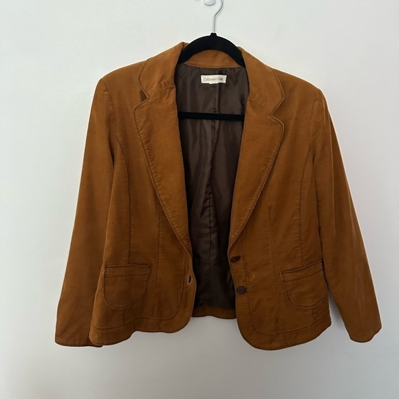 Coldwater Creek Blazer Tan Corduroy Western Vibes Neutral Brown Women’s Medium. - Picture 10 of 11